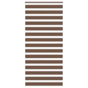 vidaXL Zebra Blind Brown 100x230 cm Fabric Width 95.9 cm Polyester