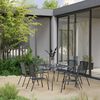 vidaXL 7 Piece Garden Dining Set Steel Anthracite