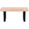 vidaXL Basin Shelf Wall Mounted Steel and Solid Wood Beech