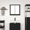 vidaXL Bathroom Wall Cabinet with Mirror Black Oak 60x21x60 cm