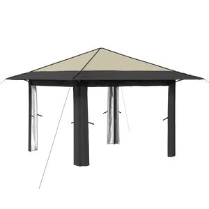 vidaXL Gazebo without Sidewall Cream and Anthracite