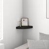 vidaXL Floating Corner Shelf Black 25x25x3.8 cm MDF