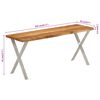 vidaXL Bench with Live Edge 105 cm Solid Wood Acacia
