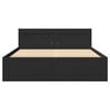 vidaXL Bed Frame with Headboard without Mattress Black 120x190 cm Small Double
