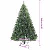 vidaXL Artificial Hinged Christmas Tree Snow Flocked Green 240 cm