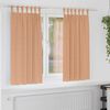 vidaXL Blackout Curtains with Rings 2 pcs Light Brown 175 x 140 cm