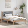 vidaXL Bed Frame Light Grey 100 x 200 cm Solid Pine Wood