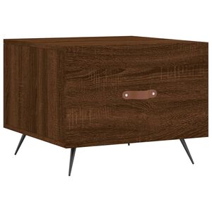 vidaXL Coffee Table Brown Oak 50x50x40 cm Engineered Wood