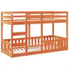 vidaXL Bunk Bed Wax Brown 75x190 cm Solid Wood Pine
