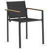 vidaXL Outdoor Furniture Set 3 pcs Black and Anthracite Textilene