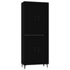 vidaXL Highboard Black 70x34x180 cm Engineered Wood
