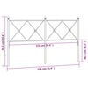 vidaXL Metal Replace Headboard White 150cm