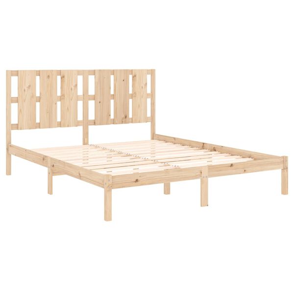 vidaXL Bed Frame without Mattress 150x200 cm King Size Solid Wood