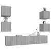 vidaXL 6 Piece TV Cabinet Set Grey Sonoma Engineered Wood
