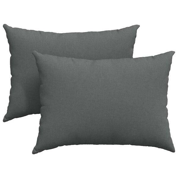 vidaXL Sofa Pillows 2 pcs Dark Grey 70 x 50 cm Fabric