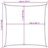 vidaXL Sun Shade Sail Light Grey 2x2 m 100% Polyester Oxford