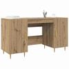 vidaXL Desk with Shelf Artisan oak 140 x 50 x 75 cm Engineered wood