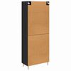 vidaXL Highboard with Drawer 2 pcs Black Oak Engineered Wood