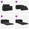 vidaXL Folding Sofa Bed Black 122 x 70 x 60 cm Velvet