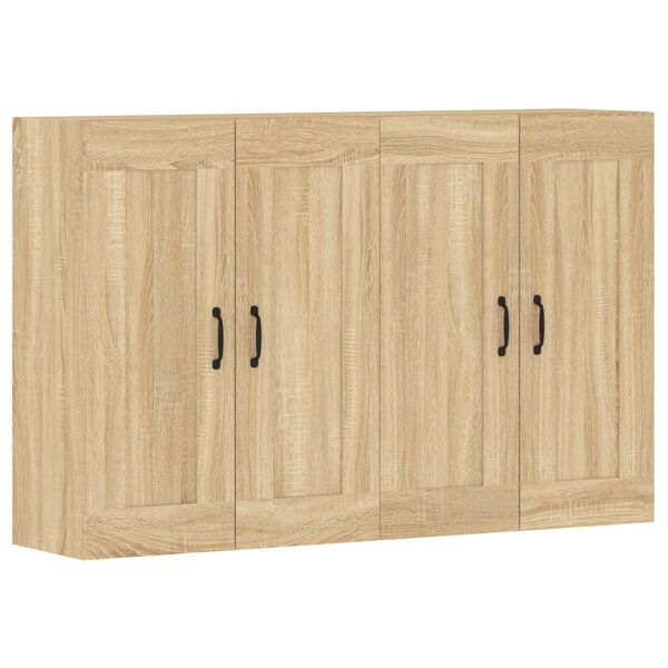 vidaXL Wall Mounted Cabinets 2 pcs Sonoma Oak Engineered Wood