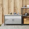 vidaXL Kitchen Storage with Shelf Silver 90 x 50 x 53 cm Steel