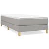 vidaXL Box Spring Bed Frame Light Grey 90x200 cm Fabric