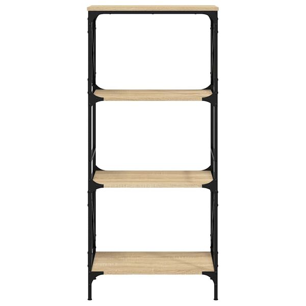 vidaXL Bookcase 4-Tier Sonoma Oak 59x35x132 cm Engineered Wood