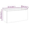 vidaXL Planter 62x30x29 cm Corten Steel
