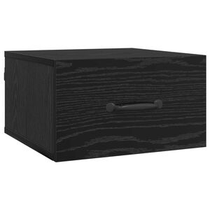 vidaXL Bedside Cabinet Black Oak 35 x 35 x 20 cm Engineered Wood