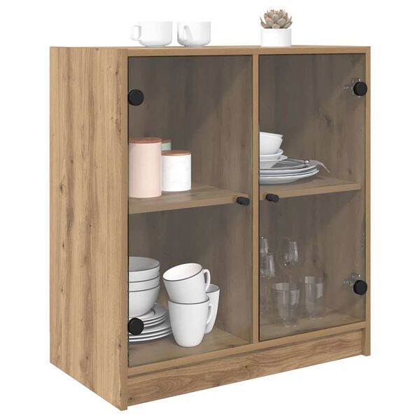 vidaXL Side Cabinet Artisan Oak 68 x 37 x 75.5 cm Engineered Wood