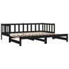 vidaXL Pull-out Day Bed without Mattress Black 2x(90x190)cm
