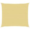 vidaXL Sunshade Sail Yellow and White 6 x 7 m HDPE