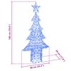 vidaXL Christmas Tree with 240 LEDs Blue 180 cm Acrylic