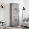 vidaXL Highboard Grey Sonoma 69.5x34x180 cm Engineered Wood