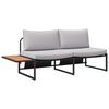 vidaXL Garden Sofa with Cushion Light Grey 200.5 x 70 x 85.5 cm Steel