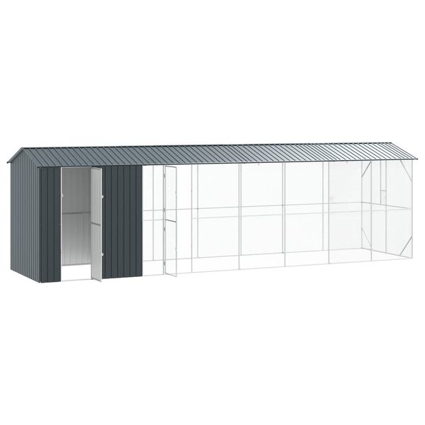 vidaXL Bird Cage Anthracite 860 x 208 x 247 cm Galvanised Steel