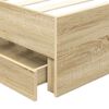vidaXL Bed Frame with Drawer Sonoma Oak 90 x 190 cm Engineer Wood