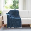 vidaXL Throw Blanket Navy Blue 130 x 150 cm Fleece