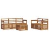 vidaXL Sofa Sets 6 pcs Natural Solid Acacia Wood