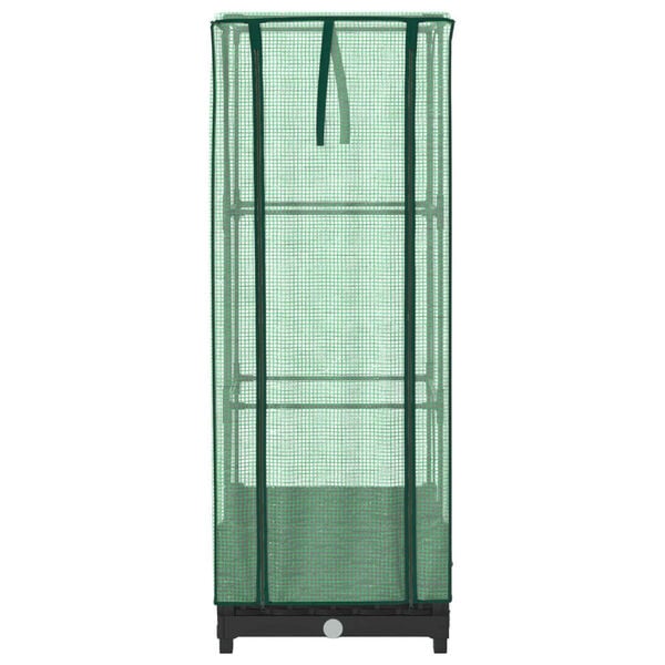 vidaXL Raised Bed with Greenhouse Cover Rattan Look 40x40x123 cm