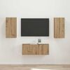 vidaXL TV Cabinet Set Wall-mounted 2 pcs Artisan Oak Engineered Wood