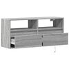 vidaXL TV Wall Cabinet with LED Lights Grey Sonoma 100x31x45 cm