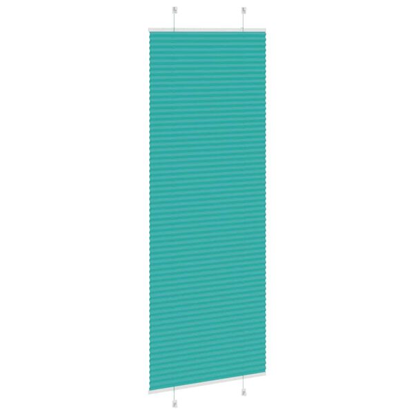 vidaXL Pleated Blind Petrol Green 70x200 cm Fabric Width 69.4 cm Polyester