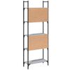 vidaXL Bookshelf Grey Sonoma 155.5x24x166.5 cm Engineered Wood