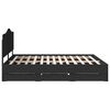 vidaXL Bed Frame with Drawer Black 200 x 200 cm Engineer Wood