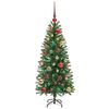 vidaXL Artificial Christmas Tree with 150 LEDs Green 120 cm PE and PVC