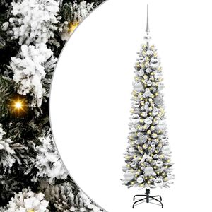 vidaXL Artificial Christmas Tree with 150 LEDs with Stand White 120 cm