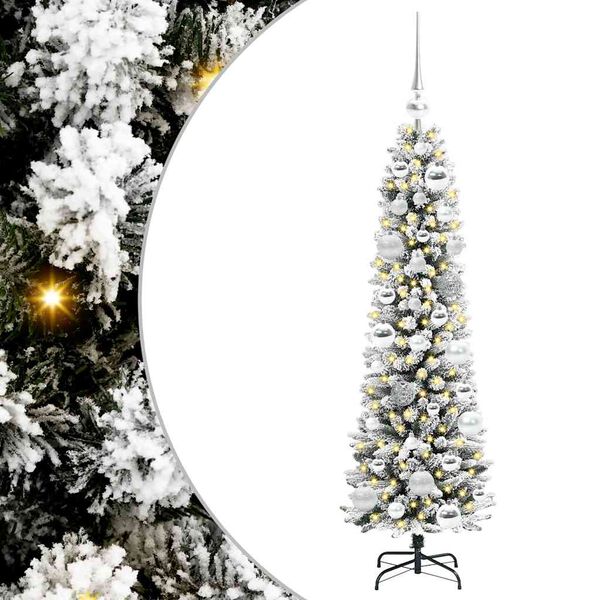 vidaXL Artificial Christmas Tree with 150 LEDs with Stand White 120 cm