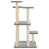 vidaXL Cat Scratching Posts with Platforms Light Grey 98.5 cm