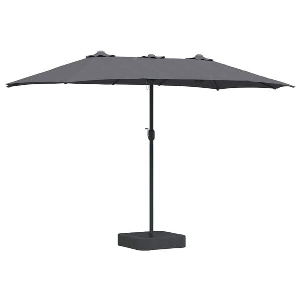 vidaXL Garden Parasol Anthracite 385 x 209 x 244 cm Polyester